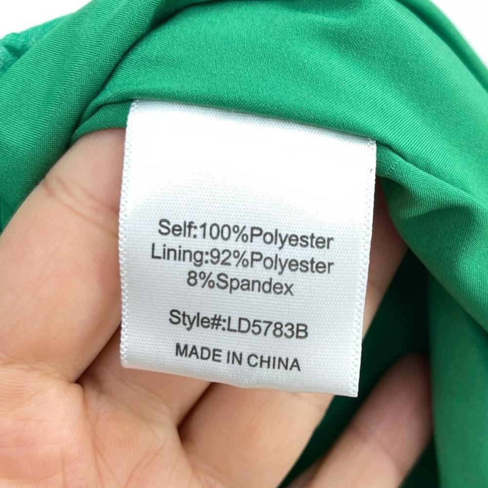 Line & Dot | NWT Cari Halter Maxi Dress in Kelly Green Tiered Pleated Halter XS - Picture 13 of 14